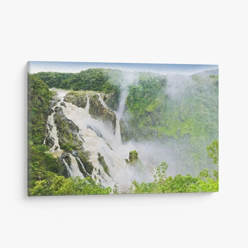 Cuadro en lienzo cataratas Barron Falls en la selva tropical