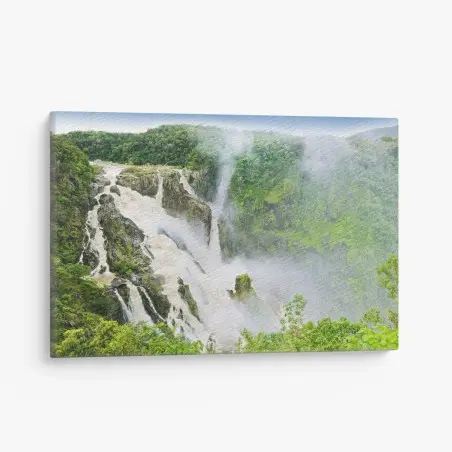 Cuadro en lienzo cataratas Barron Falls en la selva tropical – Pixers®