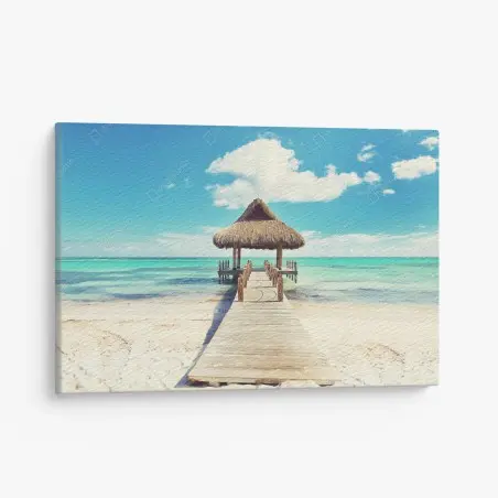 Cuadro en lienzo muelle tropical en Punta Cana – Pixers®