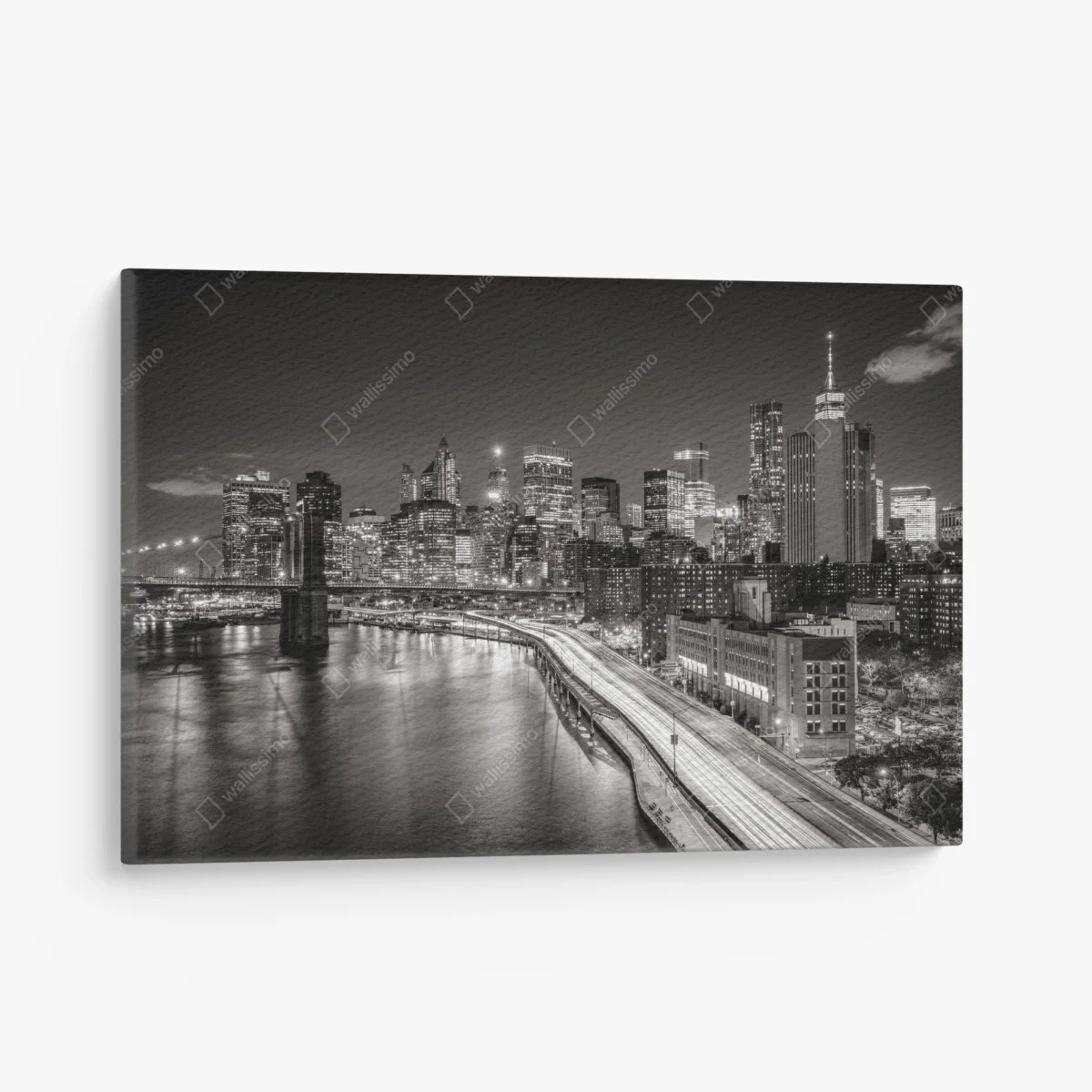 Cuadro en lienzo vista nocturna de Nueva York en blanco y negro – Pixers® Cuadro en lienzo vista nocturna de Nueva York en blanco y negro – Pixers®