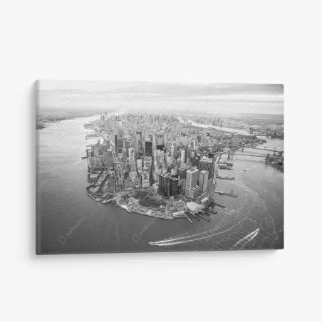 Cuadro en lienzo atardecer aéreo en Manhattan – Pixers®