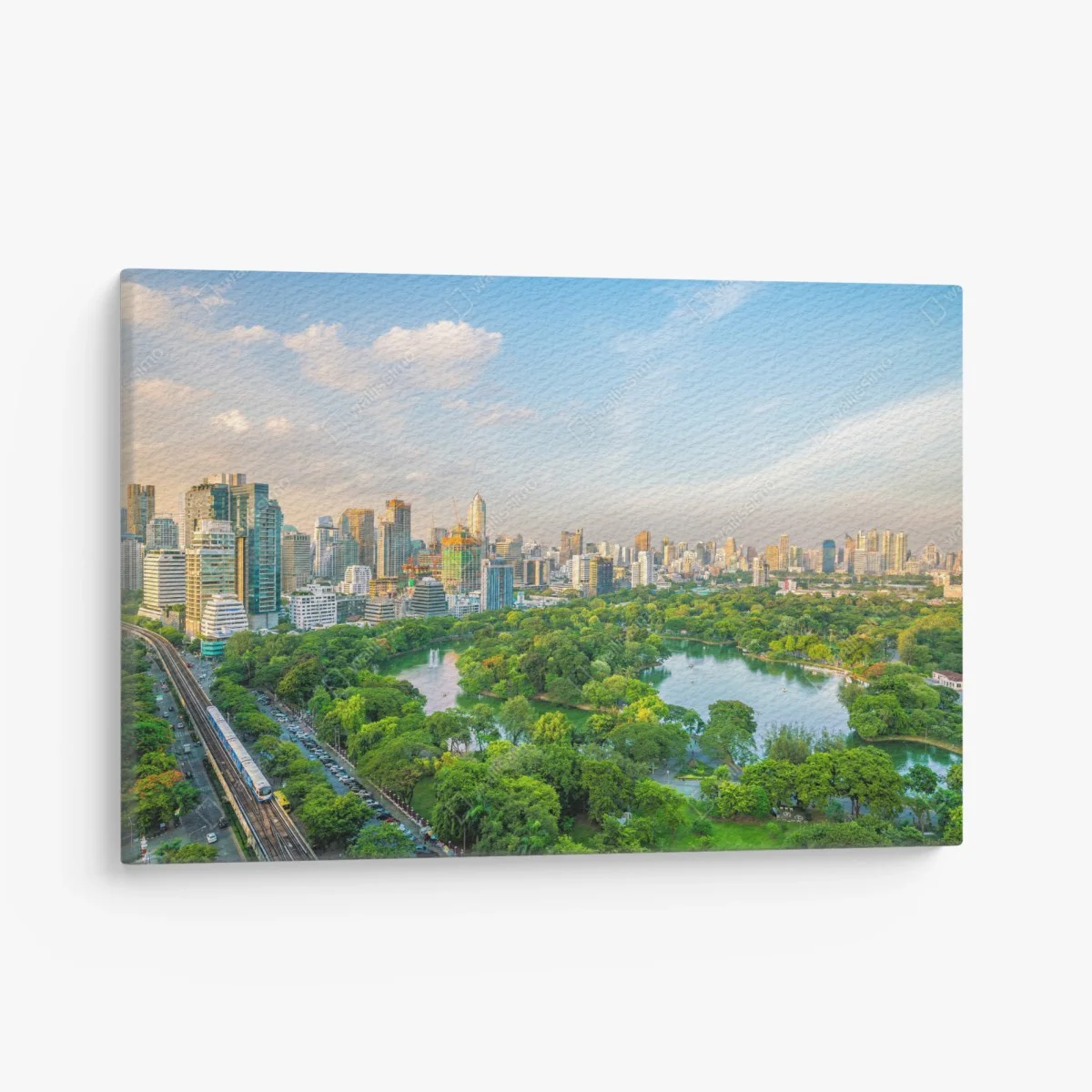 Cuadro en lienzo panorama urbano con Lumpini en Bangkok – Pixers® Cuadro en lienzo panorama urbano con Lumpini en Bangkok – Pixers®