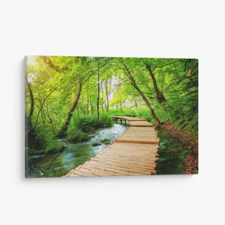 Cuadro en lienzo sendero de madera en Plitvice – Pixers®