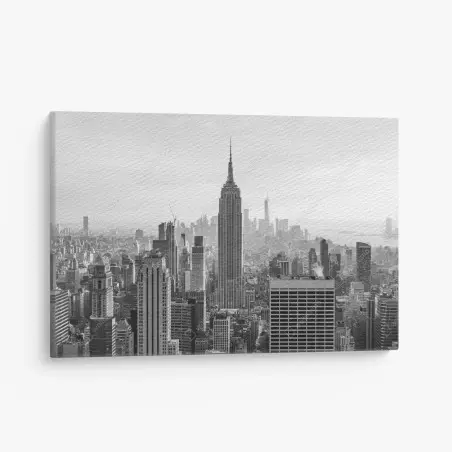 Cuadro en lienzo panorama urbano clásico de Nueva York – Pixers®