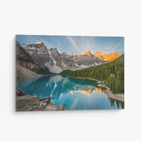 Cuadro en lienzo amanecer en Moraine Lake – Pixers®