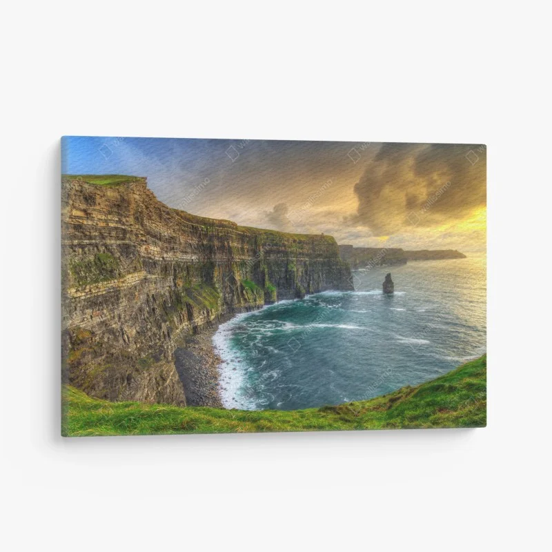 Cuadro en lienzo amanecer en los acantilados de Moher