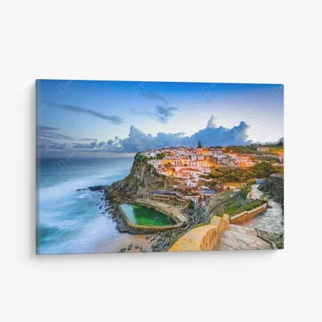 Cuadro en lienzo atardecer en Azenhas do Mar, Portugal – Pixers®