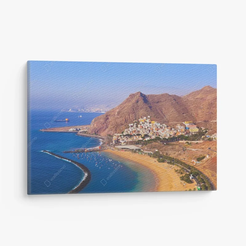 Cuadro en lienzo amanecer en la playa de Las Teresitas, Tenerife