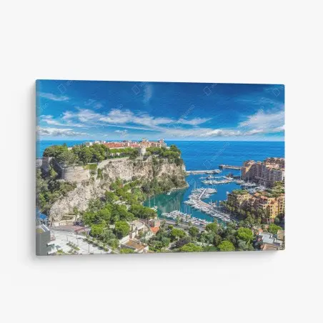 Cuadro en lienzo vistas panorámicas de Montecarlo y su puerto – Pixers®