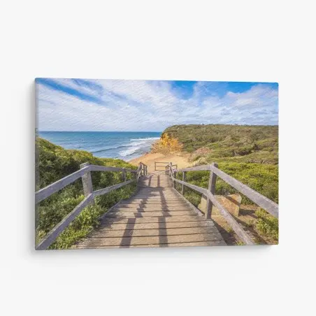 Cuadro en lienzo pasarela hacia Bells Beach, Victoria – Pixers®