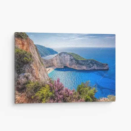 Cuadro en lienzo vista panorámica de Navagio en Zakynthos – Pixers®