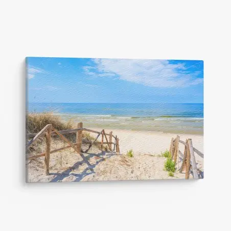 Cuadro en lienzo sendero a la playa de Lubiatowo, Mar Báltico – Pixers®