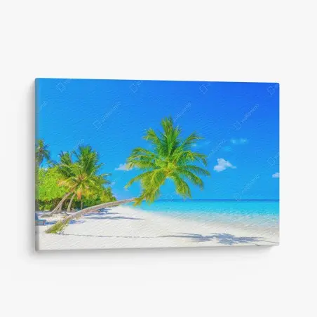 Cuadro en lienzo paraíso tropical en Maldivas – Pixers®