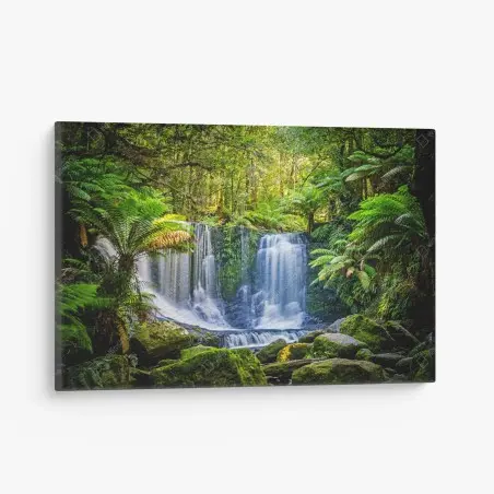 Cuadro en lienzo escena de cascada junto a Horseshoe Falls en Mt Field National Park, Tasmania – Pixers®