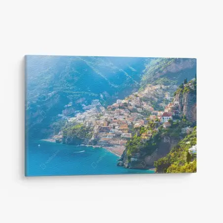 Cuadro en lienzo panorámica de Positano en la Costa Amalfitana – Pixers®