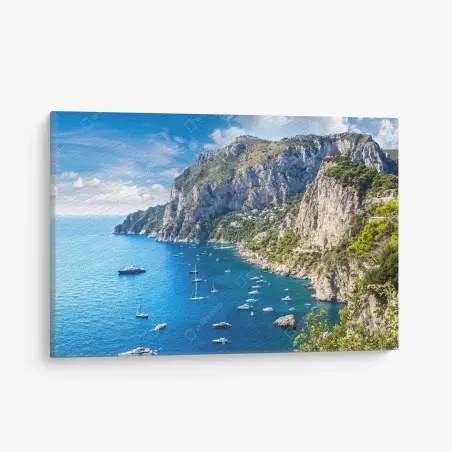 Cuadro en lienzo vistas de Capri: acantilados y mar turquesa – Pixers®