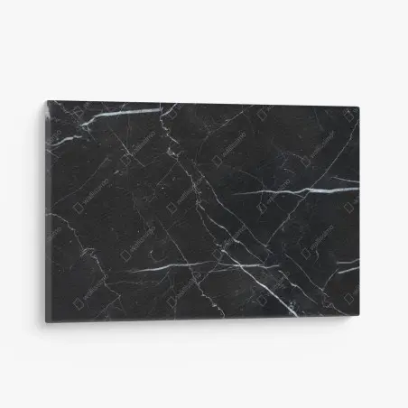 Cuadro en lienzo textura de mármol marquina negro con vetas blancas – Pixers®