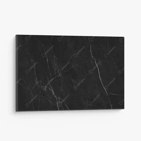 Cuadro en lienzo mármol negro con vetas blancas y textura natural – Pixers®