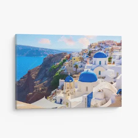Cuadro en lienzo amanecer en Oia, Santorini – Pixers®