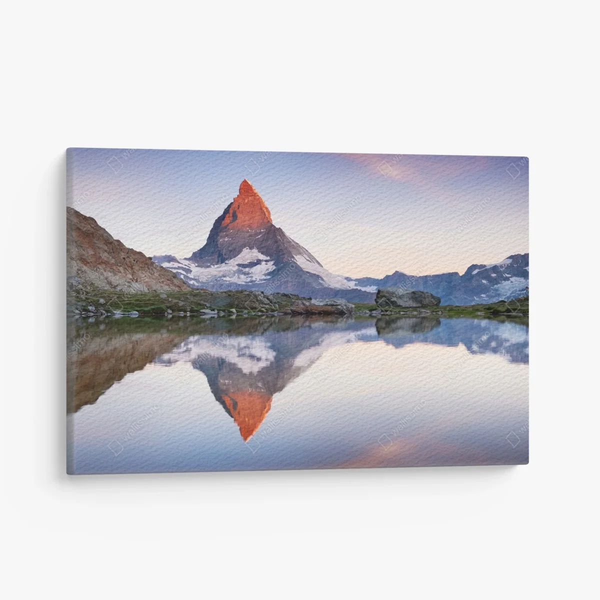 Cuadro en lienzo amanecer sobre Matterhorn con reflejo perfecto – Pixers® Cuadro en lienzo amanecer sobre Matterhorn con reflejo perfecto – Pixers®