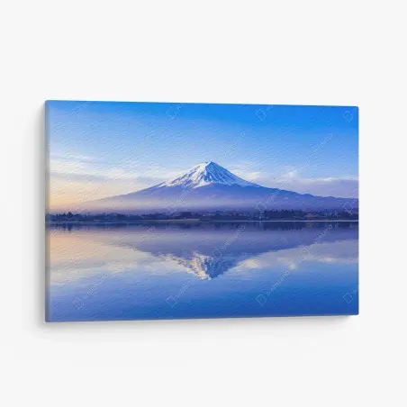 Cuadro en lienzo amanecer sobre el Monte Fuji – Pixers®