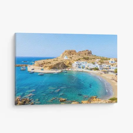 Cuadro en lienzo bahía serena de Finiki en Karpathos – Pixers®