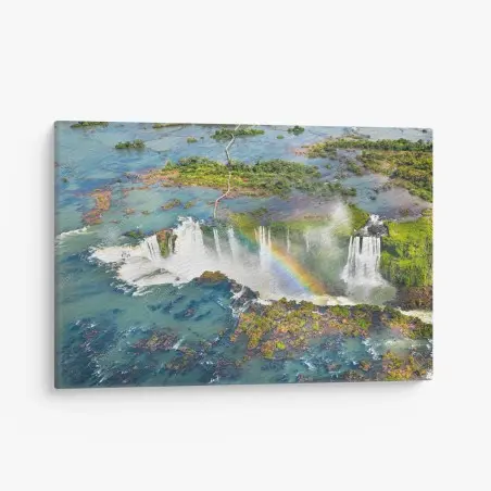 Cuadro en lienzo cataratas del Iguazú: arcoíris sobre la selva – Pixers®