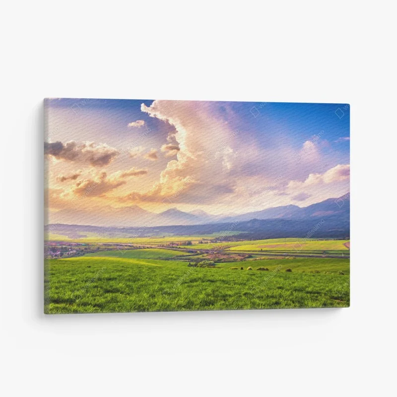 Cuadro en lienzo amanecer en los Tatras de Eslovaquia