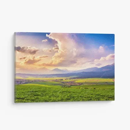 Cuadro en lienzo amanecer en los Tatras de Eslovaquia – Pixers®