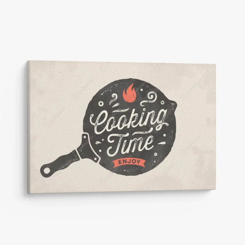 Cuadro en lienzo tiempo de cocina retro