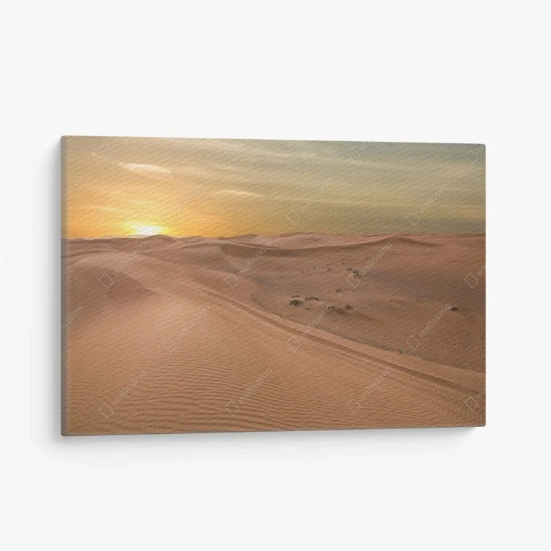 Cuadro en lienzo atardecer en las dunas de Emiratos Árabes Unidos