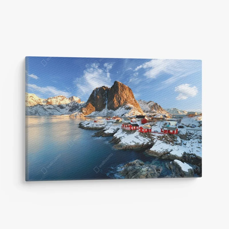 Cuadro en lienzo amanecer sobre Hamnøy, Lofoten