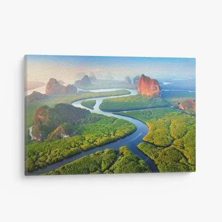 Cuadro en lienzo amanecer sobre Phang Nga, Tailandia – Pixers®