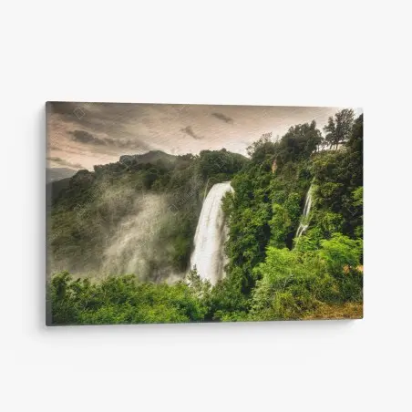 Cuadro en lienzo cascadas de Marmore en Umbria: oasis de agua y verdor – Pixers®