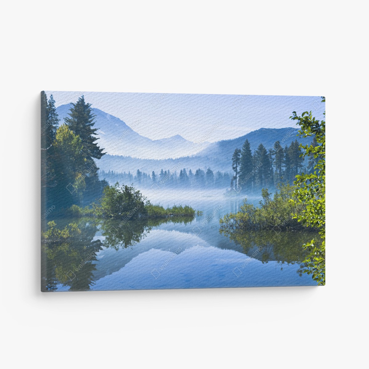 Cuadro en lienzo serenidad matutina en lago de montaña – Pixers®