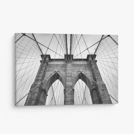 Cuadro en lienzo vista monumental del puente de Brooklyn – Pixers®