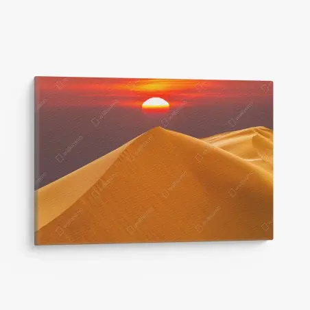 Cuadro en lienzo puesta de sol sobre dunas doradas – Pixers®
