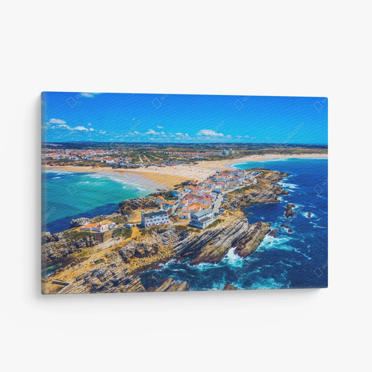 Cuadro en lienzo vista aérea de Baleal, Portugal: costa y olas – Pixers® Cuadro en lienzo vista aérea de Baleal, Portugal: costa y olas – Pixers®