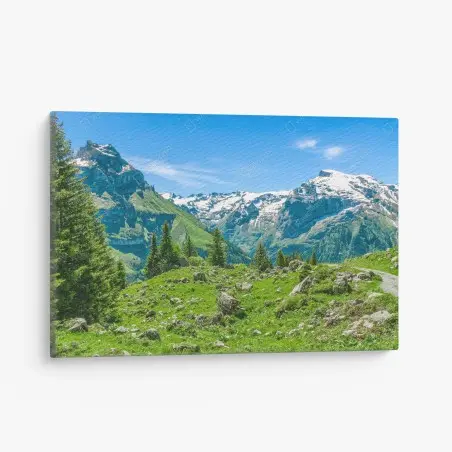 Cuadro en lienzo panorama alpino en Engelberg, Suiza – Pixers®