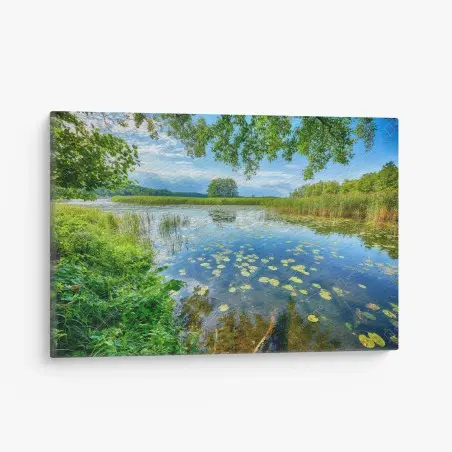 Cuadro en lienzo paisaje lacustre sereno en Masuria – Pixers®