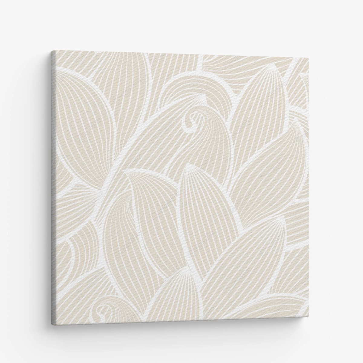 Cuadro en lienzo diseño floral minimalista en tonos beige – Pixers®