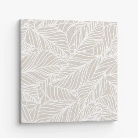 Cuadro en lienzo diseño botánico minimalista en tonos beige – Pixers®