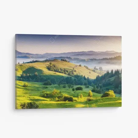 Cuadro en lienzo atardecer majestuoso en los Cárpatos de Ucrania – Pixers®