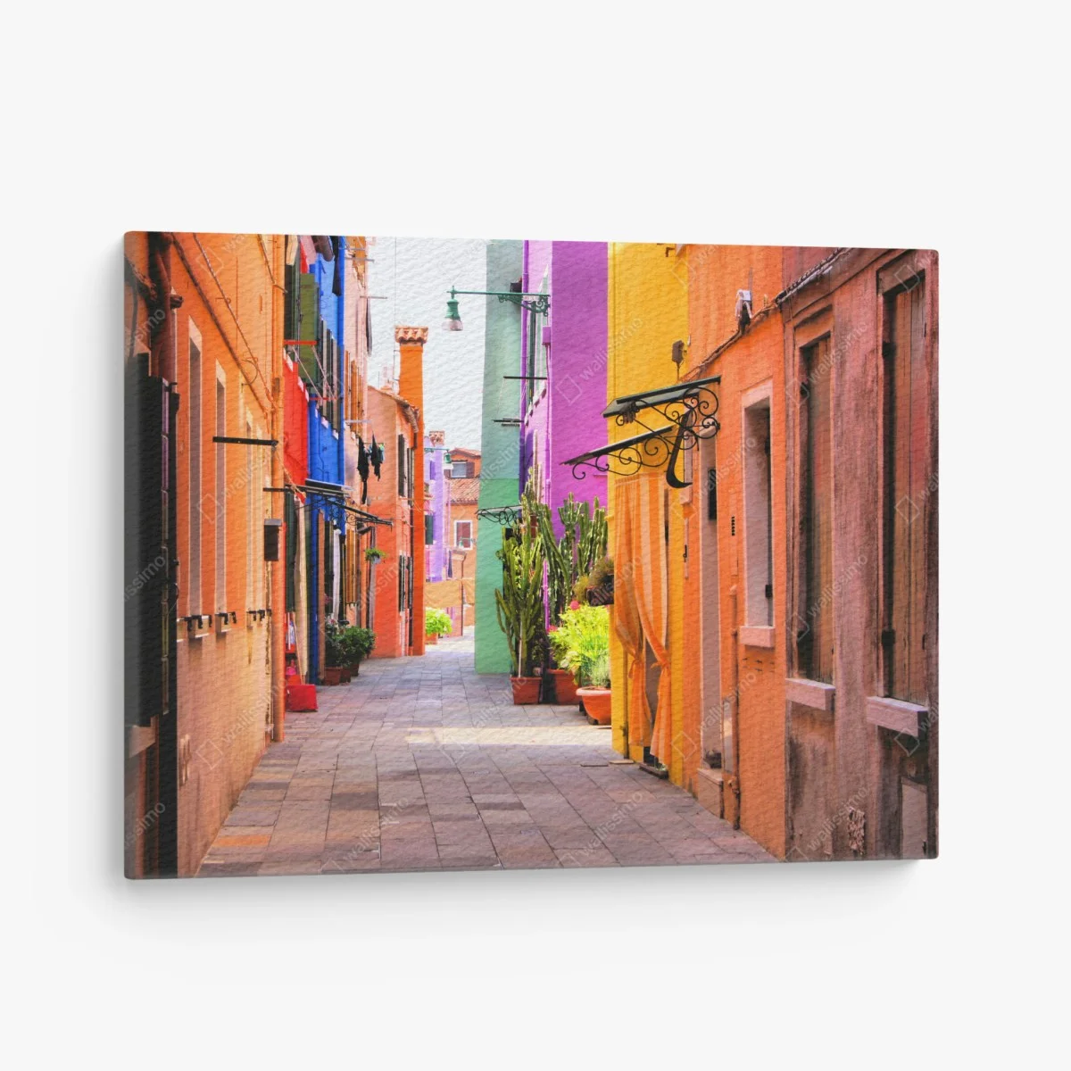 Cuadro en lienzo callejón de fachadas coloridas – Pixers® Cuadro en lienzo callejón de fachadas coloridas – Pixers®