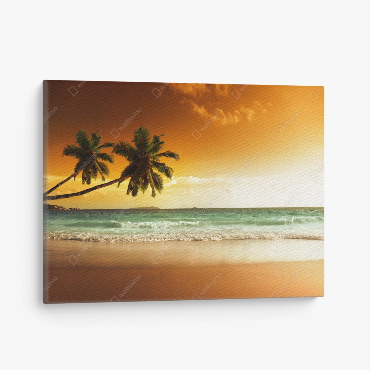 Cuadro en lienzo puesta de sol tropical en el Caribe – Pixers®