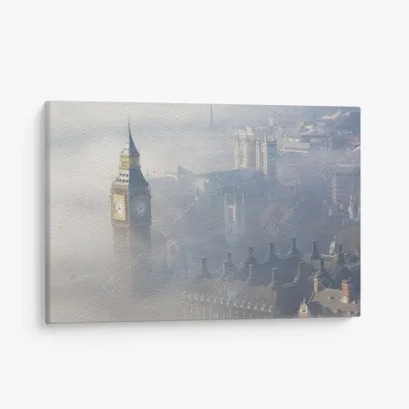 Cuadro en lienzo niebla matinal sobre Westminster – Pixers®