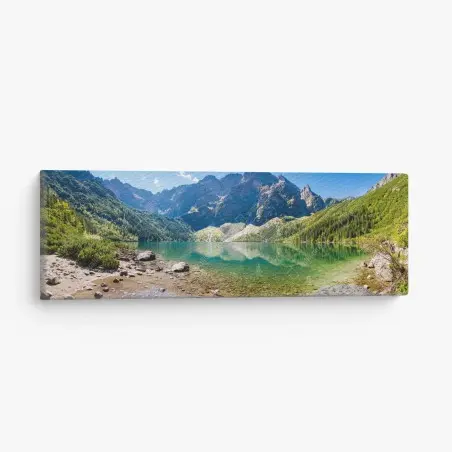 Cuadro en lienzo serenidad en el lago de montaña cristalino – Pixers®