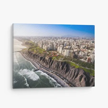 Cuadro en lienzo panorámica de Lima desde Miraflores – Pixers®