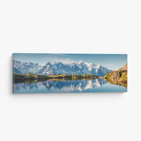 Cuadro en lienzo amanecer en Lac Blanc y Mont Blanc – Pixers®