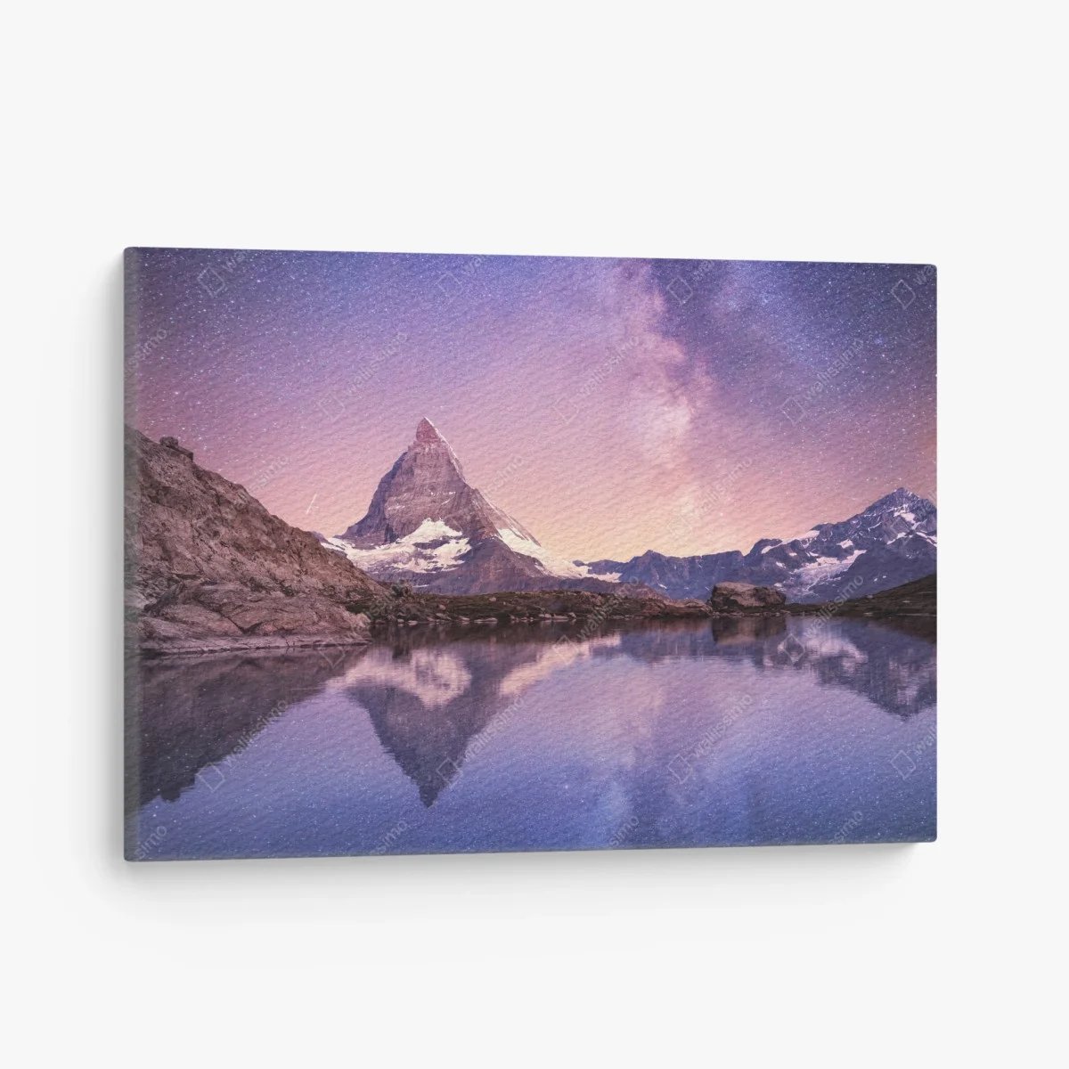 Cuadro en lienzo reflejo nocturno en Matterhorn – Pixers® Cuadro en lienzo reflejo nocturno en Matterhorn – Pixers®